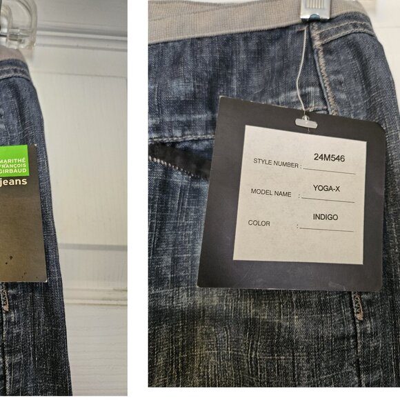 Marithé François Girbaud YOGA-X Indigo Jeans (NWT). - Picture 6 of 16